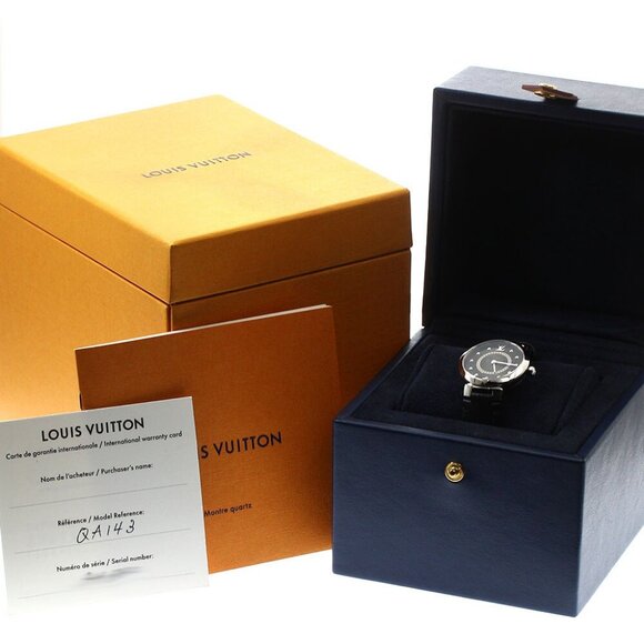 LOUIS VUITTON Tambour Slim PM QA143 11P diamond black Dial Quartz Ladies - Picture 9 of 12